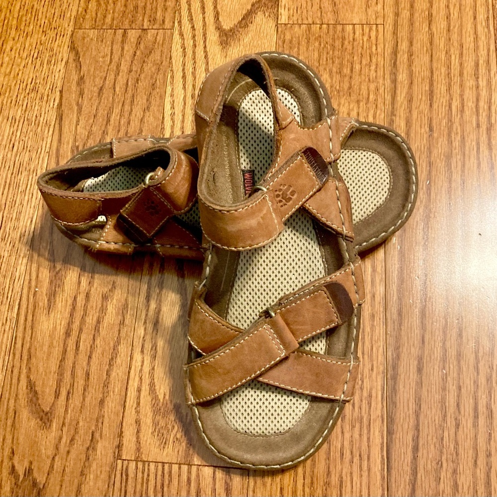 Wolverine Brown Leather Sandals with Adjustable Straps Size 7 Men Outdoor Summer
